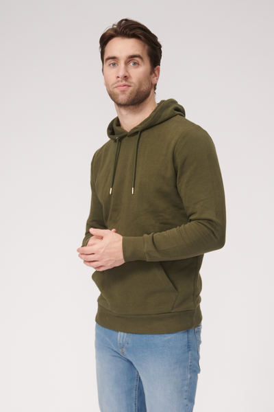 Basic Hoodie Sweat - Dark Green - TeeShoppen - Green 3