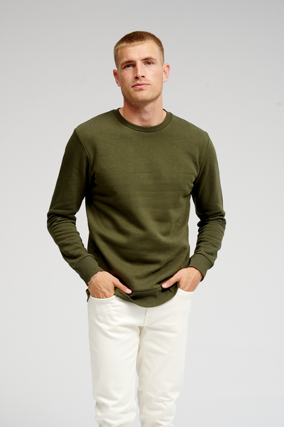 Basic Crewneck Sweat - Dark Green - TeeShoppen - Green