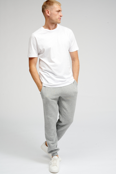 Basic Sweatpants - Light Grey Melange - TeeShoppen - Grey 2