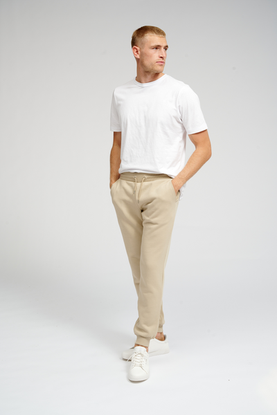 Basic Sweatpants - Dark Beige - TeeShoppen - Khaki 2