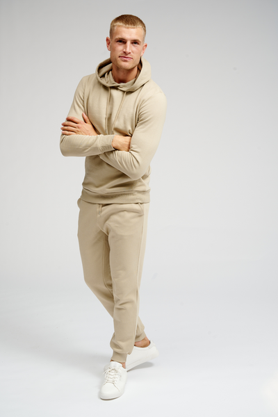 Basic Sweatpants - Dark Beige - TeeShoppen - Khaki 4