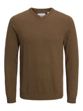 Load image into Gallery viewer, Basic Knit V-neck - Brown - TeeShoppen - Brown 5
