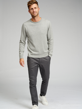 Load image into Gallery viewer, Basic Knit Crewneck - Light Grey Melange - TeeShoppen - Grey 4
