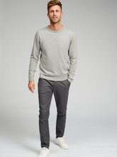 Load image into Gallery viewer, Basic Knit Crewneck - Light Grey Melange - TeeShoppen - Grey 3
