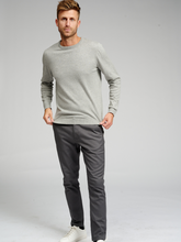 Load image into Gallery viewer, Basic Knit Crewneck - Light Grey Melange - TeeShoppen - Grey 2
