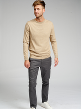 Load image into Gallery viewer, Basic Knit Crewneck - Beige - TeeShoppen - Khaki 5
