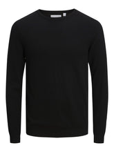 Afbeelding in Gallery-weergave laden, Basic Knit Crewneck - Black - TeeShoppen - Black 3
