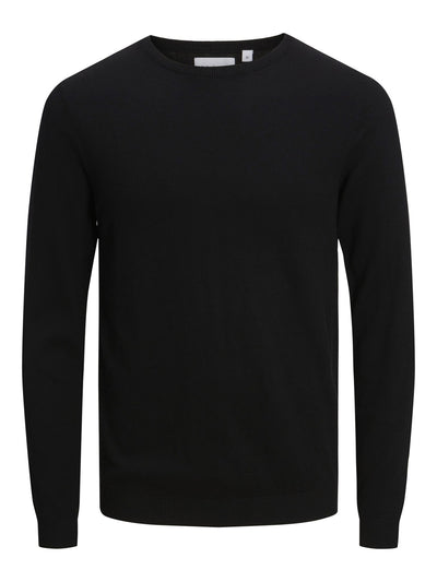 Basic Knit Crewneck - Black - TeeShoppen - Black 3