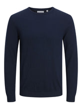 Charger l&#39;image dans la galerie, Basic Knit Crewneck - Navy - TeeShoppen - Blue 7
