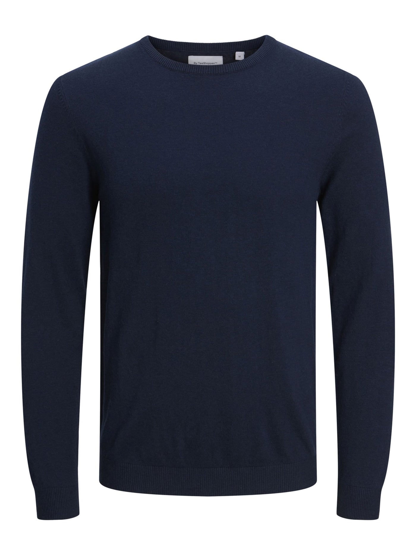 Basic Knit Crewneck - Navy - TeeShoppen - Blue 7