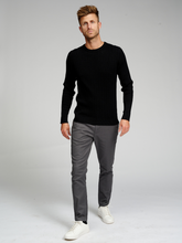 Load image into Gallery viewer, Cable Knit Crewneck - Black - TeeShoppen - Black 4
