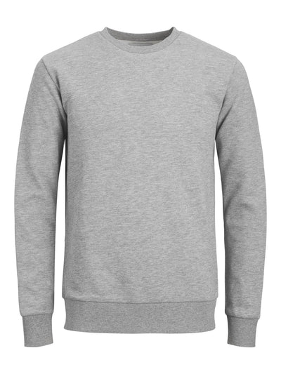 Basic Crewneck Sweat - Light Grey Melange - TeeShoppen - Grey 5