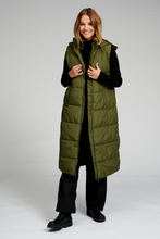 Load image into Gallery viewer, Long Puffer Vest - Dark Green - TeeShoppen - Green 4
