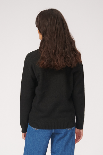 Knitted Cardigan - Black - TeeShoppen - Black 2