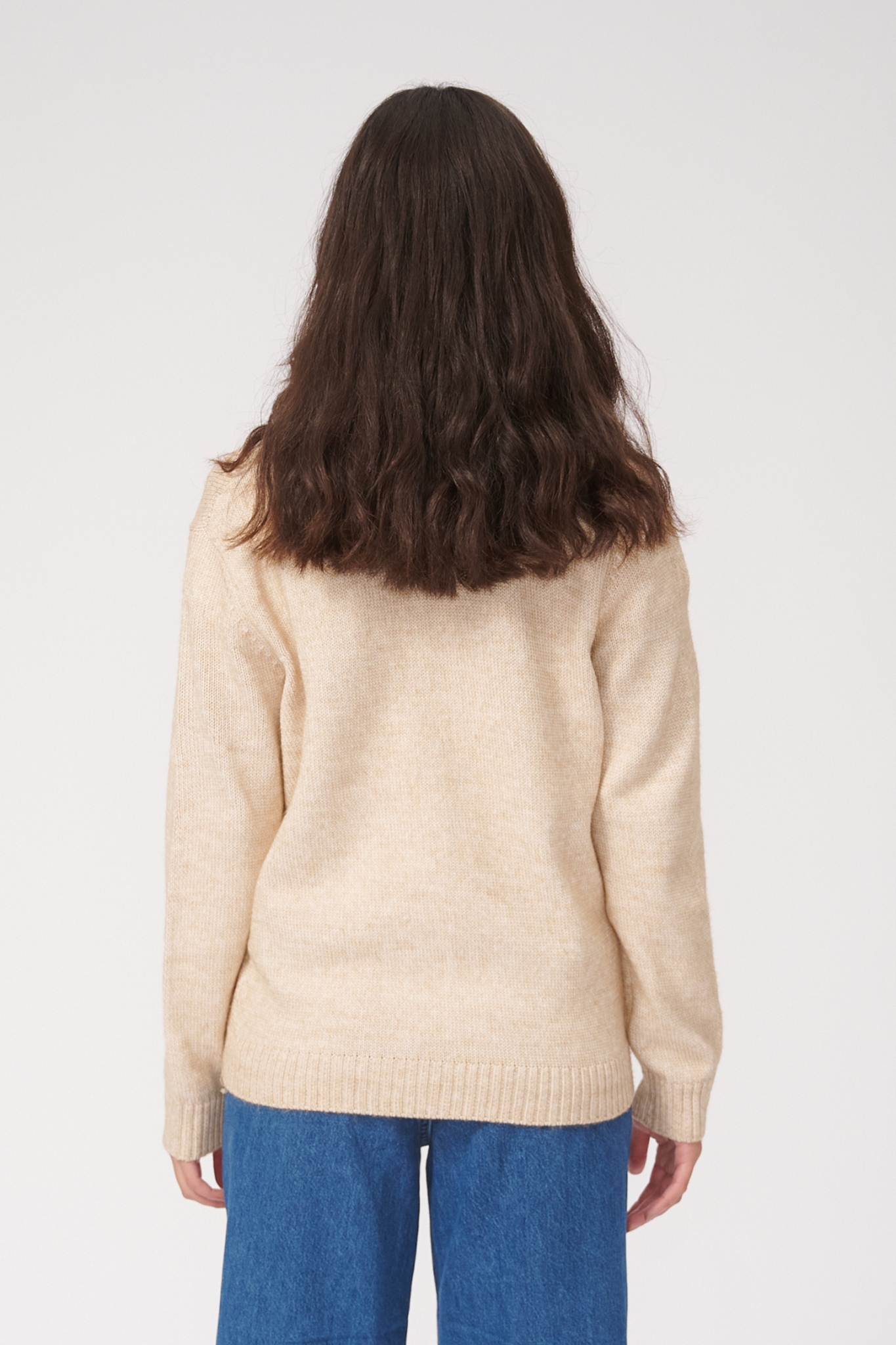 Knitted Cardigan - Beige - TeeShoppen - Khaki 2