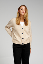 Load image into Gallery viewer, Knitted Cardigan - Beige - TeeShoppen - Khaki 5
