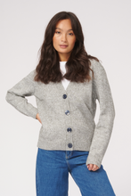 Load image into Gallery viewer, Knitted Cardigan - Light Grey Melange - TeeShoppen - Grey 4
