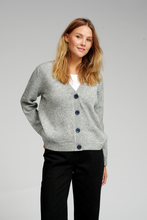 Load image into Gallery viewer, Knitted Cardigan - Light Grey Melange - TeeShoppen - Grey 5
