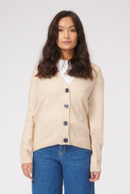 Load image into Gallery viewer, Knitted Cardigan - Beige - TeeShoppen - Khaki
