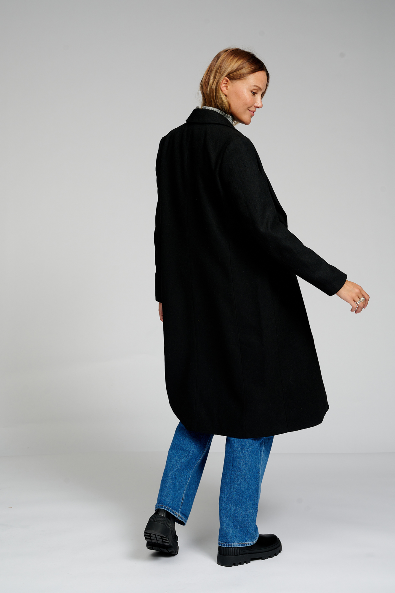 Classic Wool Coat - Black - TeeShoppen - Black 2