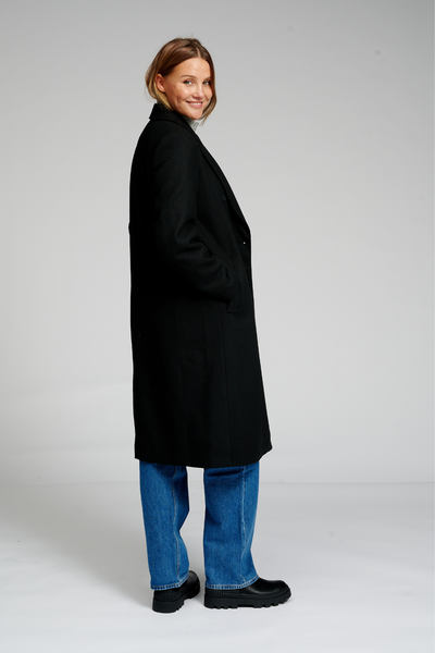 Classic Wool Coat - Black - TeeShoppen - Black 3