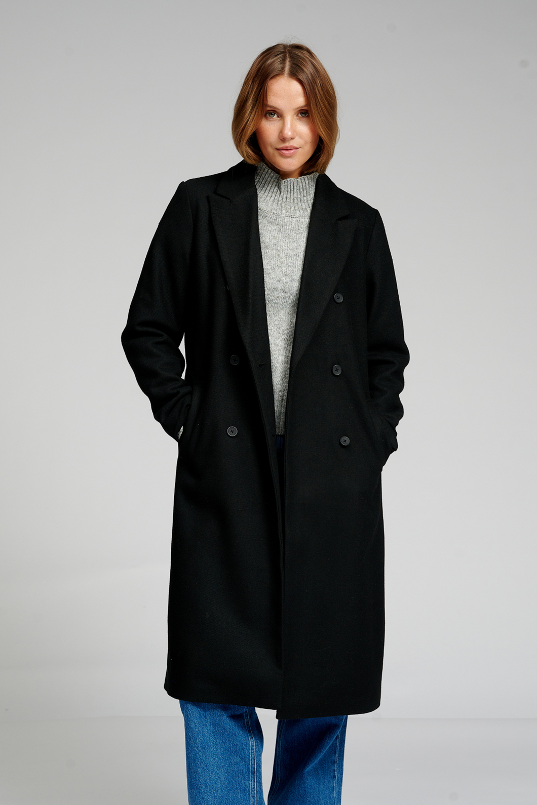 Classic Wool Coat - Black - TeeShoppen - Black