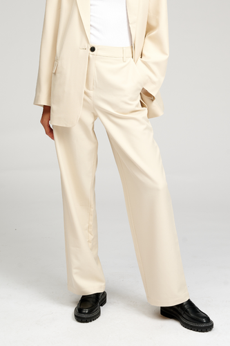 Classic Suit Pants - Beige - TeeShoppen - White