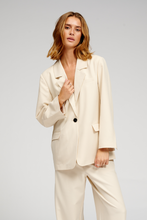 Cargar imagen en el visor de la galería, Oversized Blazer - Beige - TeeShoppen - White
