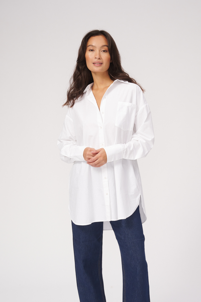 Oversized Shirt - White - TeeShoppen - White 6