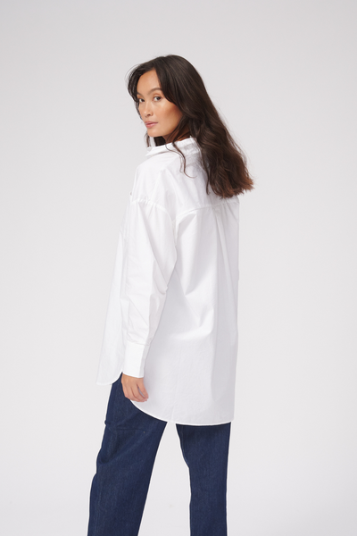 Oversized Shirt - White - TeeShoppen - White 2