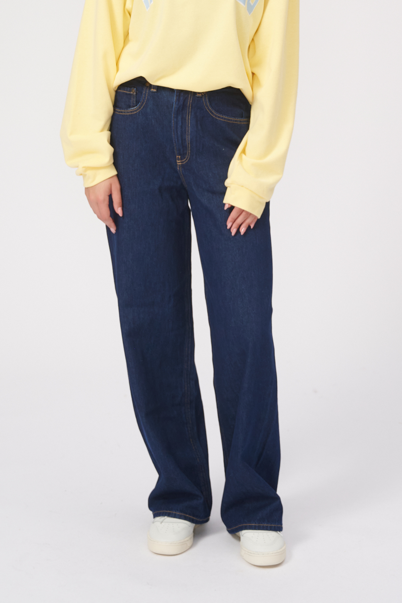 The Original Performance Wide Jeans - Dark Blue Denim - TeeShoppen - Blue