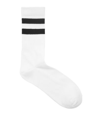 Sports Socks 5 pcs. - White/Black - TeeShoppen - White 3