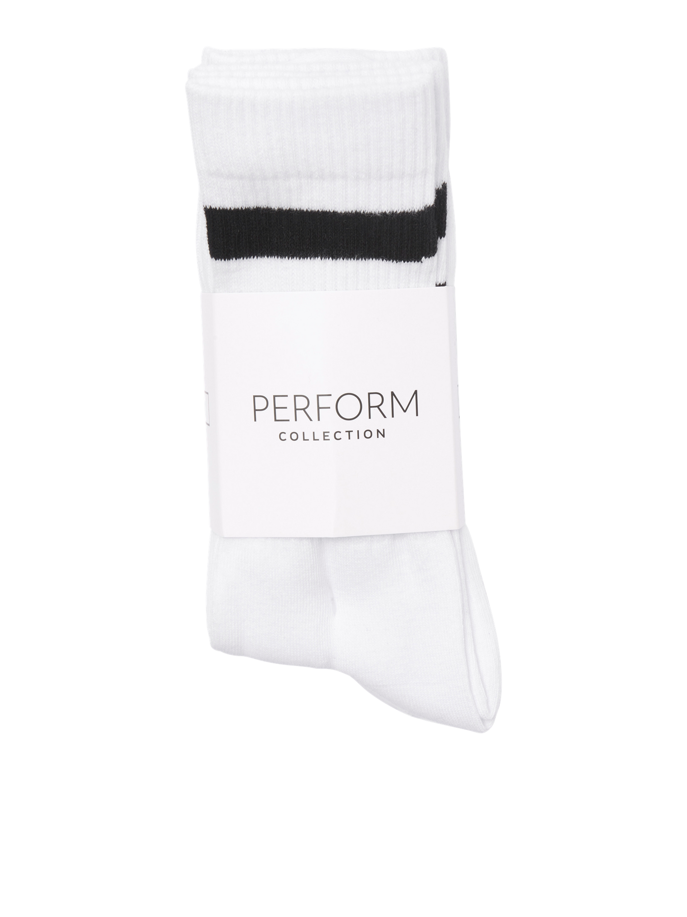 Sports Socks 5 pcs. - White/Black - TeeShoppen - White