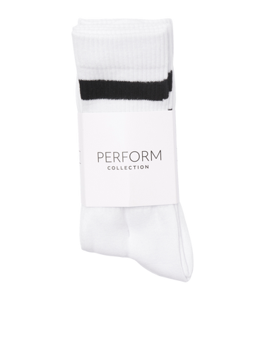 Sports Socks 5 pcs. - White/Black - TeeShoppen - White