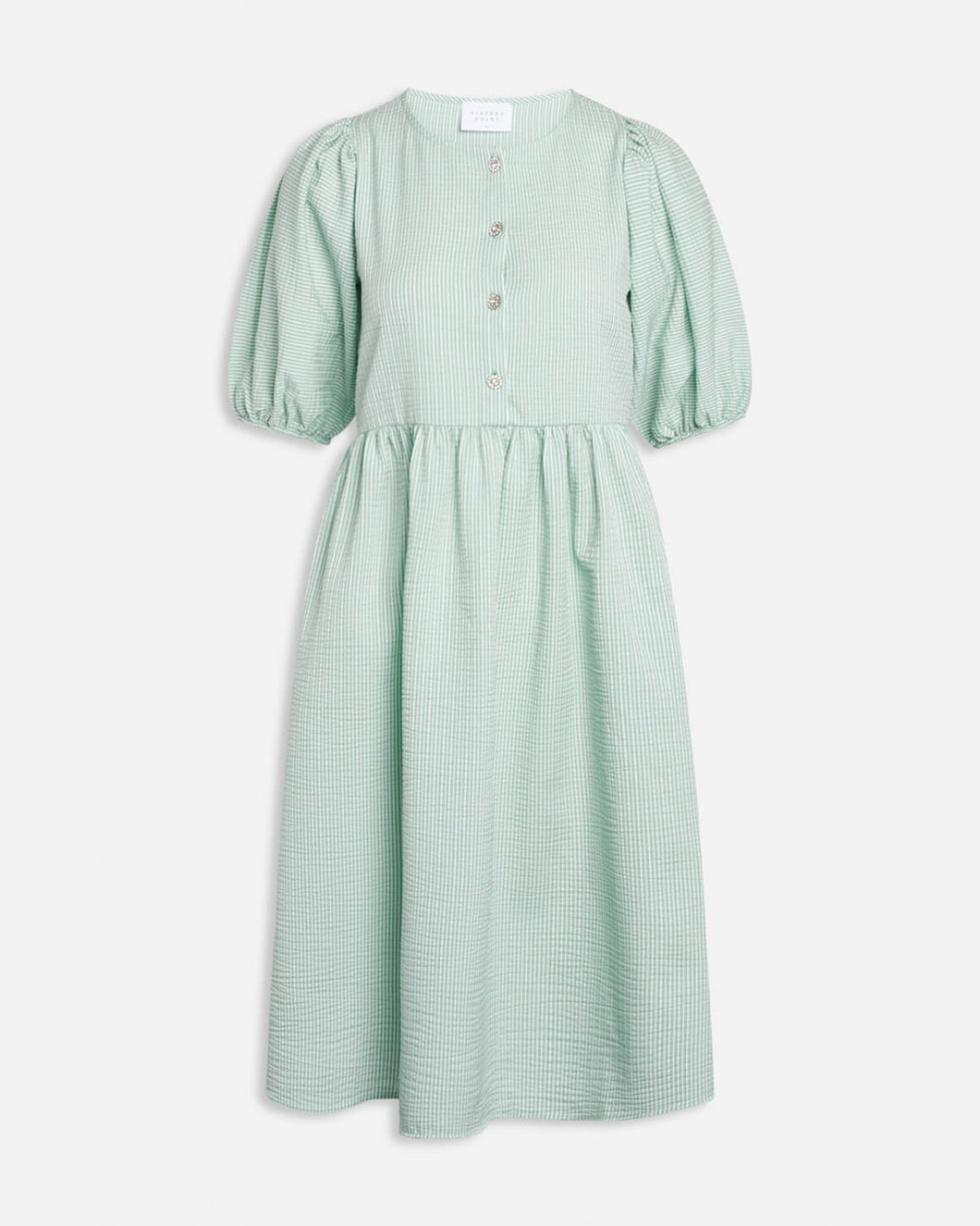 Meca dress - Checkered mint - Sisters Point - Blue