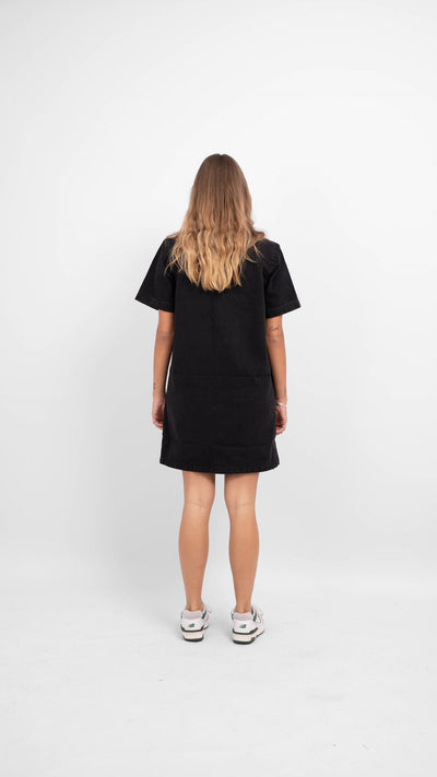 Tone Denim Dress - Black - VILA - Black 3