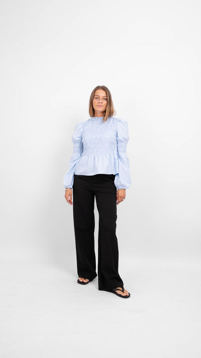 Gwenda Long Sleeved Top - Cashmere Blue - ONLY - Blue 2