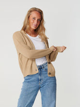 Cargar imagen en el visor de la galería, Button Cardigan - Beige - ONLY - Brown 5
