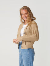 Cargar imagen en el visor de la galería, Button Cardigan - Beige - ONLY - Brown 4
