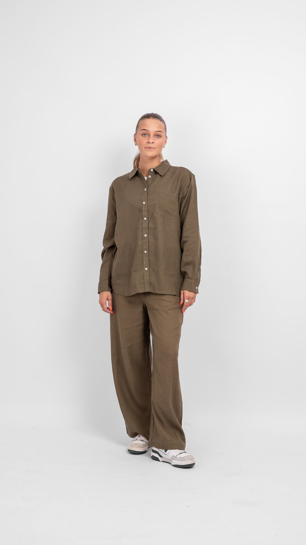 Tokyo Linen Shirt - Kalamata - ONLY - Green