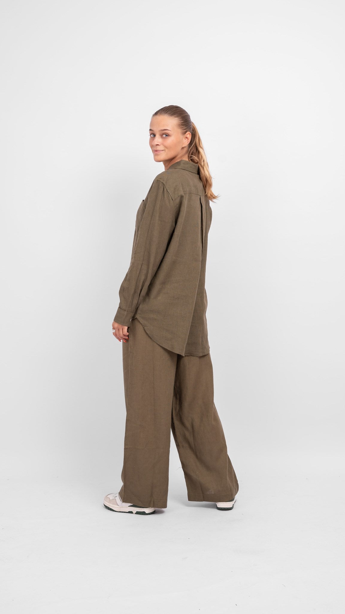 Tokyo Linen Pants - Kalamata - ONLY - Green 3