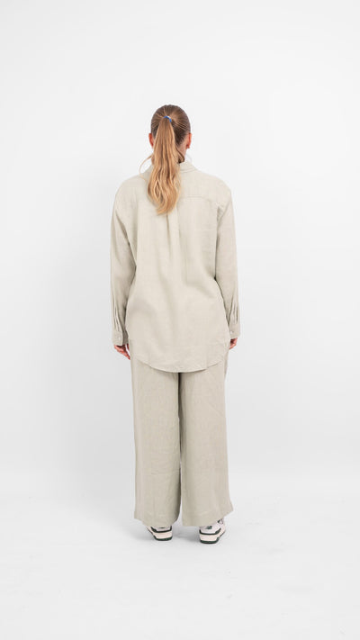 Tokyo Linen Pants - Desert Sage - ONLY - Green 3