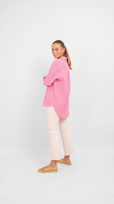 Tokyo Linen Shirt - Sachet Pink - ONLY - Pink 3