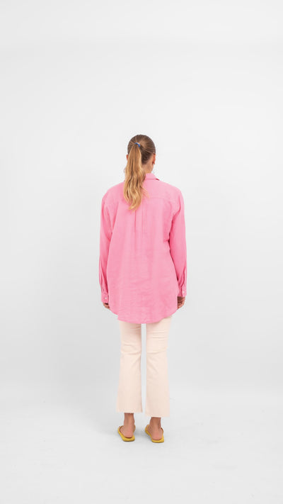 Tokyo Linen Shirt - Sachet Pink - ONLY - Pink 2