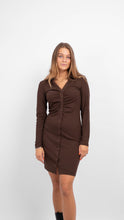 Carica l&#39;immagine nel visualizzatore di Gallery, Siva Polo Dress - Hot Fudge - ONLY - Brown
