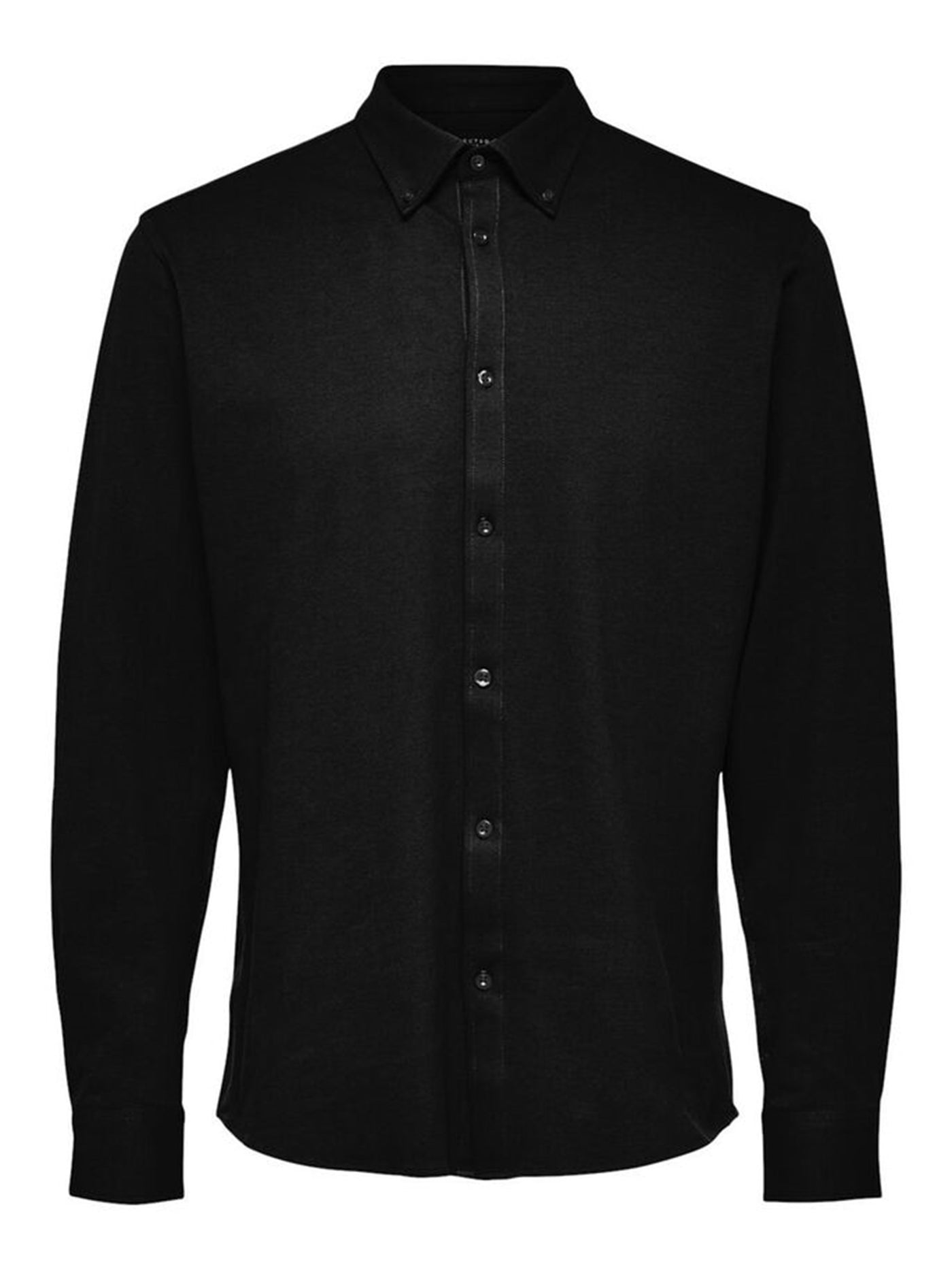 Slim fit shirt in organic cotton - Black - Selected Homme - Black 4