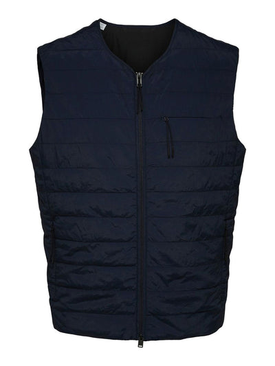 Round Neckline Duvet vest - Dark Sapphire - Selected Homme - Blue 3