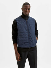 Load image into Gallery viewer, Round Neckline Duvet vest - Dark Sapphire - Selected Homme - Blue
