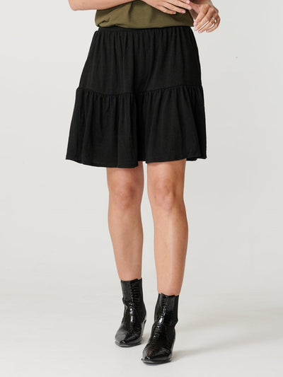 Basic soft mini skirt - Black - PIECES - Black