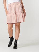 Charger l&#39;image dans la galerie, Basic soft mini skirt - Misty rose - PIECES - Pink
